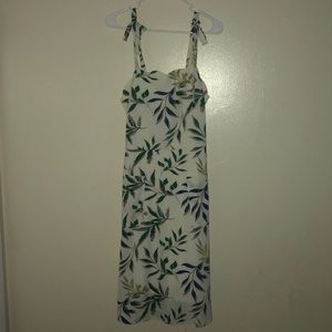 Monteau Tie Strap Dress w/ scallop neck line